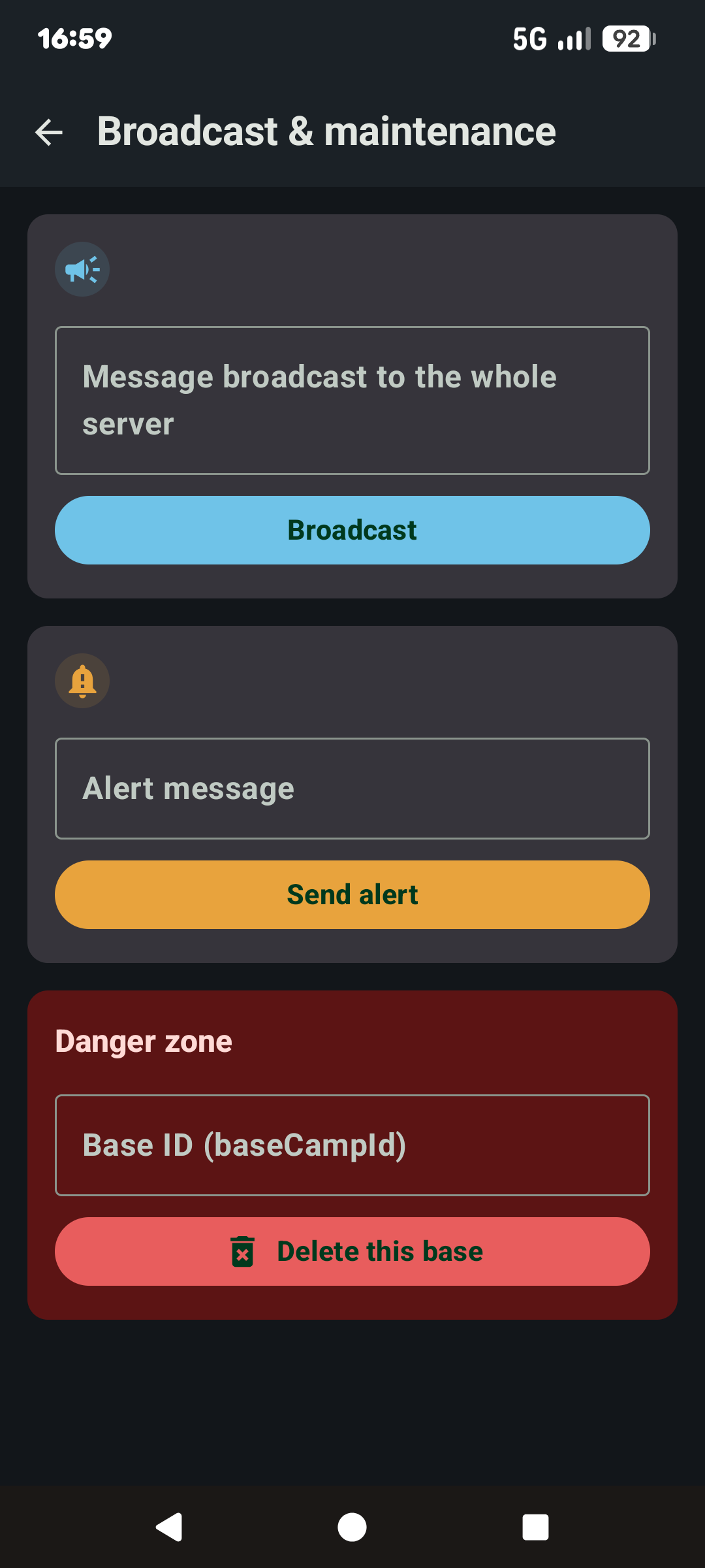 Broadcast & maintenance