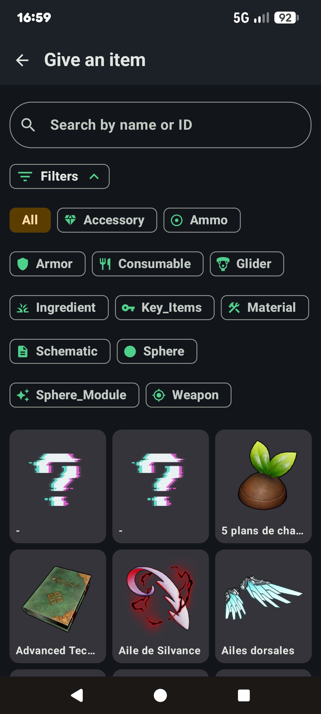 Give an item